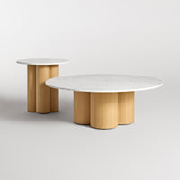 4/4 Side Table in Marble / White Oak - Angle 9