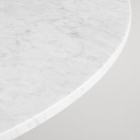 4/4 Round Dining Table in Marble / White Oak - Angle 11