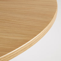 4/4 Round Dining Table in White Oak - Angle 11