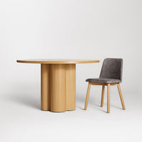 4/4 Round Dining Table in 48" Round - Angle 5