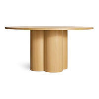 4/4 Round Dining Table in White Oak - Angle 5