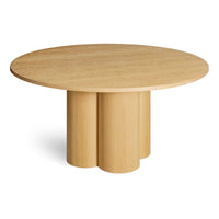 4/4 Round Dining Table in White Oak - Angle 6