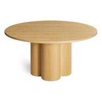 4/4 Round Dining Table in White Oak - Angle 4