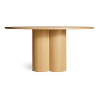 4/4 Round Dining Table in White Oak - Angle 7