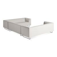 Bonnie and Clyde U-Shaped Sectional Sofa in Vos Bone - Angle 5