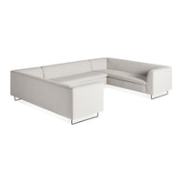 Bonnie and Clyde U-Shaped Sectional Sofa in Vos Bone - Angle 3