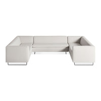 Bonnie and Clyde U-Shaped Sectional Sofa in Vos Bone - Angle 2