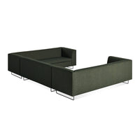 Bonnie and Clyde U-Shaped Sectional Sofa in Vos Evergreen - Angle 5