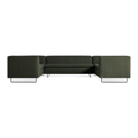 Bonnie and Clyde U-Shaped Sectional Sofa in Vos Evergreen - Angle 1