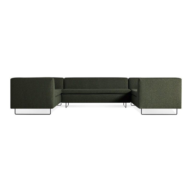 Bonnie and Clyde U-Shaped Sectional Sofa in Vos Evergreen