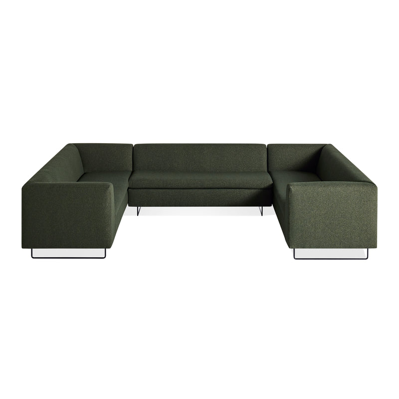 Bonnie and Clyde U-Shaped Sectional Sofa in Vos Evergreen