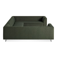 Bonnie and Clyde U-Shaped Sectional Sofa in Vos Evergreen - Angle 4