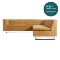 Bonnie and Clyde Sectional Sofa in Camel Leather - Angle 1
