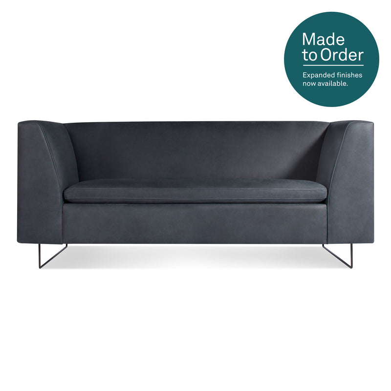 Bonnie 72" Sofa in Ink Leather - Angle 1