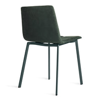 Between Us Chair in Navy Green Leather - Angle 5