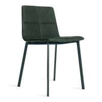 Between Us Chair in Navy Green Leather - Angle 3