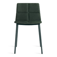 Between Us Chair in Navy Green Leather - Angle 1