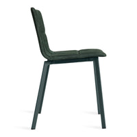 Between Us Chair in Navy Green Leather - Angle 4