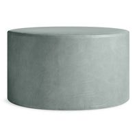 Bumper Large Ottoman in Breezy Blue Leather - Angle 1