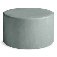 Bumper Large Ottoman in Breezy Blue Leather - Angle 6