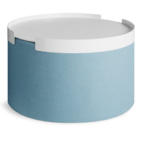 Bumper Large Ottoman in Vesper Cloud - Angle 7