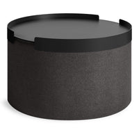 Bumper Large Ottoman in Vesper Charcoal - Angle 7