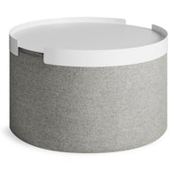 Bumper Large Ottoman in Vesper Light Grey - Angle 7