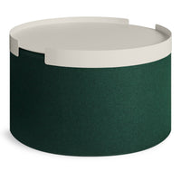 Bumper Large Ottoman in Vesper Navy Green - Angle 7