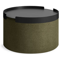 Bumper Large Ottoman in Vesper Olive - Angle 7