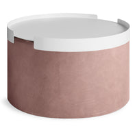 Bumper Large Ottoman in Oyster Leather - Angle 7