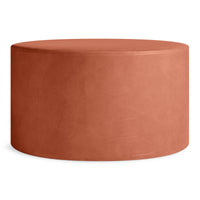 Bumper Large Ottoman in Terracotta Leather - Angle 1
