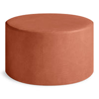 Bumper Large Ottoman in Terracotta Leather - Angle 6