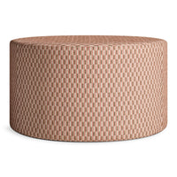 Bumper Large Outdoor Ottoman in Sunbrella Clay - Angle 1