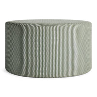 Bumper Large Outdoor Ottoman in Sunbrella Moss - Angle 1