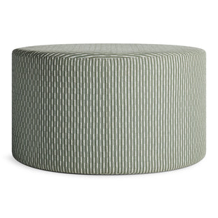 Bumper Large Outdoor Ottoman in Sunbrella Moss - Angle 1
