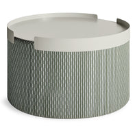 Bumper Large Outdoor Ottoman in Sunbrella Moss - Angle 6