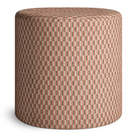 Bumper Small Outdoor Ottoman in Sunbrella Clay - Angle 1