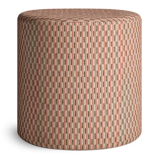 Bumper Small Outdoor Ottoman in Sunbrella Clay - Angle 1
