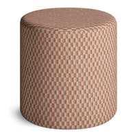 Bumper Small Outdoor Ottoman in Sunbrella Clay - Angle 3