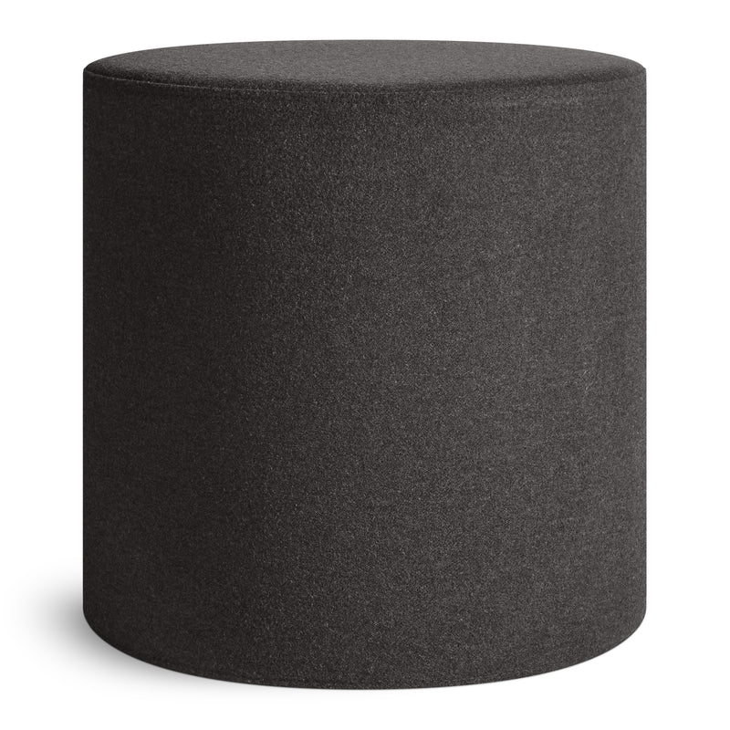 Bumper Small Ottoman in Vesper Charcoal - Angle 1