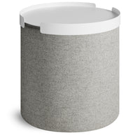Bumper Small Ottoman in Vesper Light Grey - Angle 8