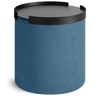 Bumper Small Ottoman in Vesper Marine Blue - Angle 8