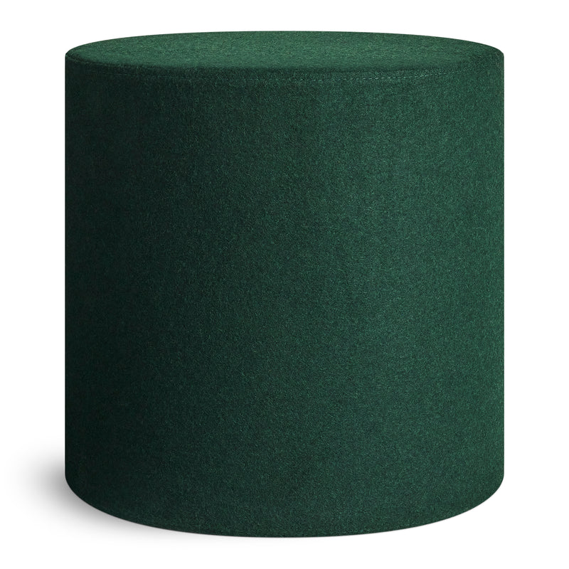 Bumper Small Ottoman in Vesper Navy Green - Angle 1
