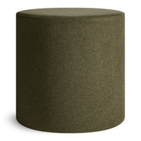 Bumper Small Ottoman in Vesper Olive - Angle 1