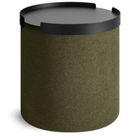Bumper Small Ottoman in Vesper Olive - Angle 8