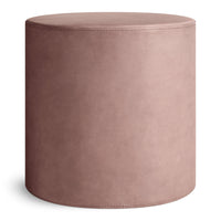Bumper Small Ottoman in Oyster Leather - Angle 1