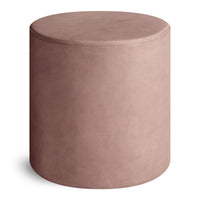 Bumper Small Ottoman in Oyster Leather - Angle 7