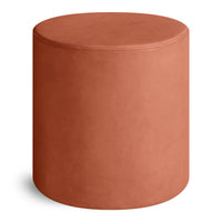 Bumper Small Ottoman in Terracotta Leather - Angle 7