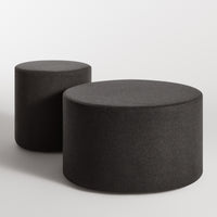 Bumper Large Ottoman in Vesper Charcoal - Angle 8