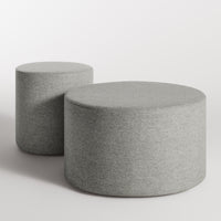 Bumper Large Ottoman in Vesper Light Grey - Angle 8